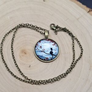 🎁Elegant Bronze Tone Pendant Necklace with Cat Design FREE with Bundle Purchase